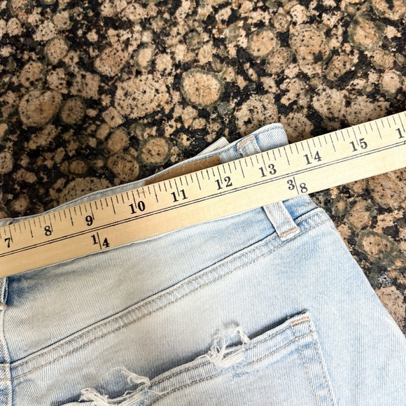 American Eagle High Rise Baggy Wide Leg Ankle Jeans Light Wash Denim Size 0R - Picture 3 of 7